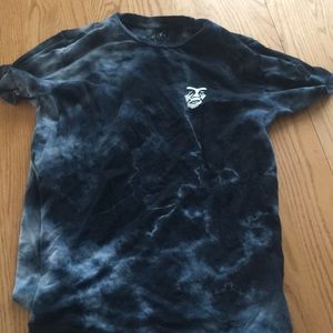 dark blue obey face tee shirt